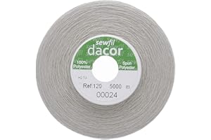 sewfil dacor 120 - Cono de Hilo de Coser poliéster de 5.000 Metros 0024 - Marfil