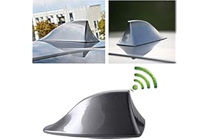 Heart Horse Car Shark Fin Antenna,Universal AM/FM Car Radio Signal Amplifier Aerial Base Fin Roof Car Aerial with Adhesive Base for Truck, SUV, Van (grey)