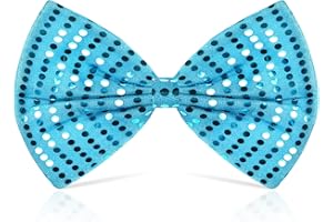 PROUSKY Green Sequin Bow Tie Shiny Metallic Bowtie with Adjustable Strap Buckle Glossy Pre-tied Bow tie for Men Bachelor Dance Hen Night Party Carnival Christmas Fancy Dress Festival Costume