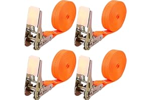 DICLLY 4 Piezas Tensor de Carraca,Carga 1000 kg Correa para Trinquete,Correas de Amarre con Trinquete 6m,Cinchas de Sujeción de Carga para Baca,Equipaje,Lonas