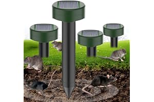 BOJYS Repelente Ultrasónico para Topos, Repelente Solar para Topos 4 Piezas, Repelentes para Ahuyentador de T opos, Repelentes para Topo, Repelent para Topo, Repelent para T opos, Ahuyentador para Toposs