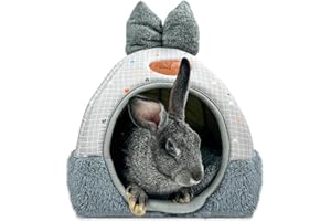 XMPEKO Guinea Pig Bed and Hideout, Soft Warm Rabbit Bed House for Small Animal Hamster Ferret Bunny Chinchilla Hedgehog