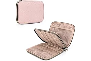 Teamoy Custodia per uncinetti, per ferri da maglia (fino a 20,3 cm), borsa circolare per ferri da maglia, organizer da viaggio per uncinetto, ferri da maglia o altri accessori, rosa nebbioso (solo
