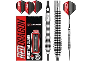 RED DRAGON Lethal Magic 25g, 28g Or 30g Tungsten Darts Set with Flights and Stems