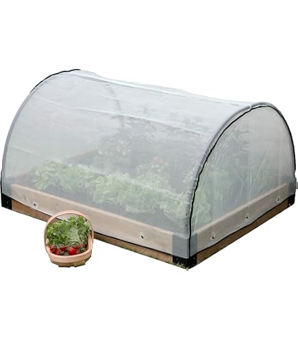 LINSOCLE Rete di Protezione per Alberi da Frutto 1,8m x 1,8m - Rete Anti Insetti e Anti Uccelli con Cerniera e Cordoncino Regolabile - Aumenta il Rendimento dei tuoi Frutteti(Nero