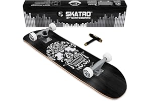 SKATRO - Pro Skateboard, 78,7 cm, komplettes Skateboard, Alter: Erwachsene, Jungen, Mädchen, Anfänger und Kinder.