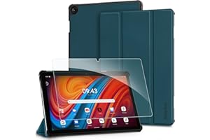 EasyAcc Coque Étui pour Lenovo Tab M10 3e Génération 10.1 Pouces 2022 avec en Verre Trempé, Ultra Mince Housse avec Fonction Support,Argent