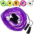 Juggle Dream Scarf Flag POI Set - Practice Juggling Spinning Poi Soft Heads Spiral Pois Exercise Kit with Learning Video - Suitable for Beginners and Professionals (Purple)