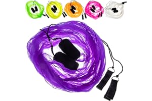 Juggle Dream Set di Scarf Bolas Flag Poi - Pratique de Jonglage - Soft-Pois - Spiral Pois Kit avec Vidéo d'apprentissage en Ligne (Violet)