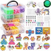 Set Perles à Repasser 13000 Pièces - 36 Couleurs Avec Boîte Rangement - DIY Bijoux Et Créations