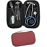GIMA CASE PORTA ESTETOSCOPE - Bordeaux - Hard Protective Case for Tubular Stethoscopes