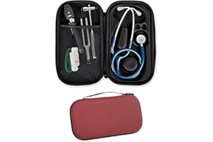 GIMA Astuccio Porta Fonendo rigido per stetoscopi a tubo singolo con interno performato, bordeaux, 32668