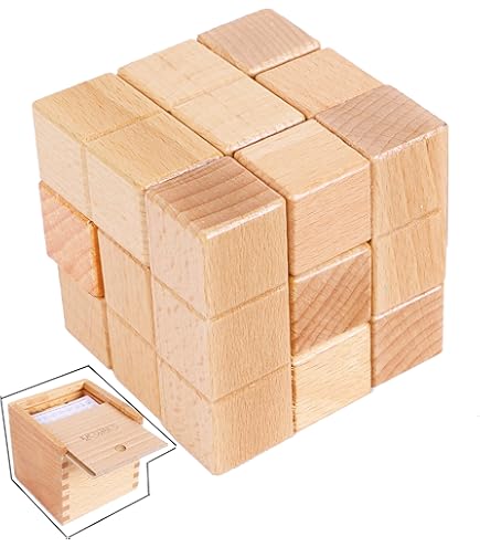 Namesakes Tower Of Hanoi Brain Teaser Puzzle For Adults Kids Strategic Thinking Table Game Pagoda 9 Ring Set In Wooden Travel Box Novelty Ideas