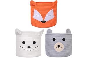 ACOHSY Boîte de Rangement Panier Rangement set de 3 pcs,30x30x30 Panier à Linge Pliable,Peut être Utilisé Comme Panier Rangement Enfant,Panier Rangement Jouet,Kallax.