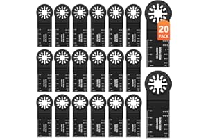 iFldnnry Starlock Multitool Sägeblätter Werkzeug, Multifunktionswerkzeug Zubehör, Holz Weichmetall Kunststoff 34mm Oszillationswerkzeug Multimaster Sägeblätter Kompatibel mit Bosch Fein, 20 Stück