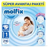 Molfix Kanal Teknolojisi S&uuml;per Avantaj Paketi 1 Beden Yenidoğan 216 Adet