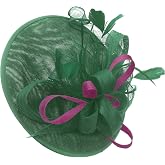 Caprilite Sinamay Fascinator Mit Wirbelschlaufen – 25 Cm, Blaugrün, Für Hochzeiten & Rennen