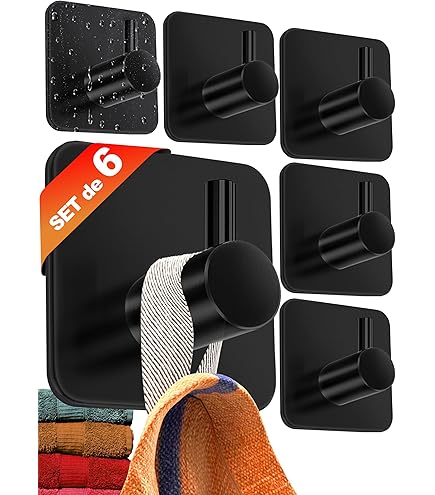 Acheter Lot De 3 Crochets Adhésifs Carrés En Acier Inoxydable Fackelmann Tecno Ref. 61344