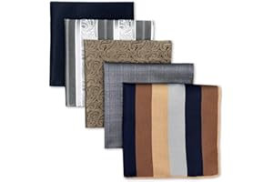 S&W SHLAX&WING 5 Pieces Assorted Fazzoletto da uomo Fazzoletto Set