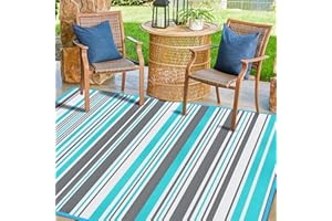 KALAFUN Outdoor Patio Rugs Garden Camping - Outdoor Plastic Straw Rug Area Carpet Clearance for Outside, Porch, RV, Balcony & Backyard, Larg Outdoor Mat Stain & UV Resistant