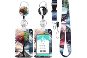 DUOUPA Soporte para tarjetas de identificación con correa, soporte extensible para insignia, cordón con mosquetón para mujeres, profesores, enfermeras, médicos, estudiantes