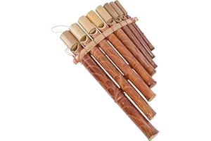GURU SHOP Guru-Shop Strumento Musicale in Legno, Tubo Fatto a Mano - Panpipe, Marrone, 20x12x1 cm, Strumenti Musicali