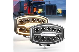 ‎CO LIGHT CO LIGHT 2PCS10 Zoll Led Fernscheinwerfer 12/24V,150W LKW LED Arbeitsscheinwerfer 12V ECE Weiß Amber Start-Tagesfahrlicht Zusatzscheinwerfer Auto LKWs, Traktor, Lastwagen, GeläNdewagen, Traktoren