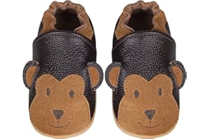 IceUnicorn Krabbelschuhe Baby Lauflernschuhe Jungen Mädchen Weicher Leder Babyhausschuhe Kleinkind Rutschfeste Lederschuhe Baby