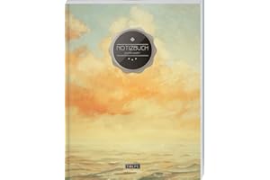 TULPE Punktraster Notizbuch A4 „C023 Ölgemälde“ (140+ Seiten, Vintage Softcover, Punktkariertes Papier - Bullet Journal, Dickes Notizheft, Skizzenbuch, Tagebuch, Gepunktete Seiten, Dot Grid Notebook)