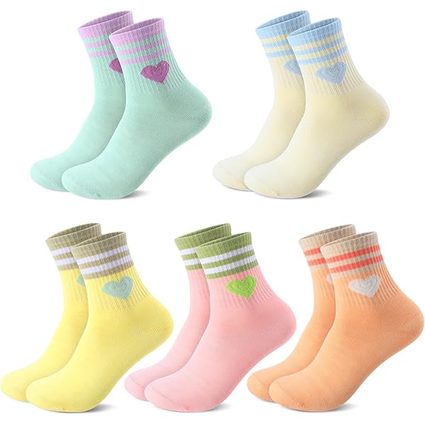Tennissocken Damen 6er Pack - Retro Sportsocken Baumwolle Größe 35-38
