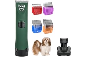 MASTERCLIP Tondeuse sans fil pour chien Shih Tzu, Bichon Frise, Lhassa Apso et Schnauzers. Résultats professionnels de coupe de chien à la maison sur tous les genoux qui ont des poils épais, longs ou