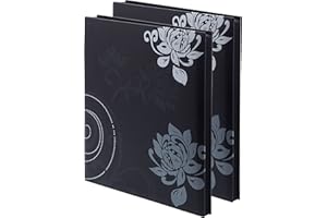 walther design album photo noir 400 photos 10x15 cm slip-in album double pack, Grindy EA-201-BD