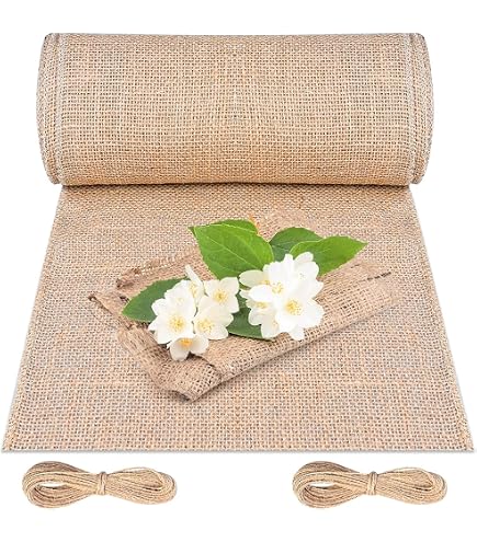 Chemin De Table En Jute Naturel 20cm X 10m - Déco Rustique Mariage, Communion, Fêtes - Biodégradable Et Compostable