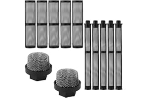 GOSKNOR 12stk 246385 287032 246384 Filtersatz Ersatz für Graco, Spritzpistolenfilter Saugrohrfilter Sieb Pumpenverteilerfilter Sieb Kompatibel mit Graco 390 395 490 495 495 595 3400