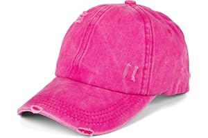 styleBREAKER Gorra de béisbol de Mujer con Aspecto Usado y Lavado, Cola de Caballo, 6 Paneles, Ajustable con Cierre de Gancho y Bucle 04023080