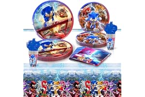 JUNBAOYYDS Partygeschirr Set, Cartoon Geburtstag Deko Set, Partygeschirr Kindergeburtstag Dekoration, Geburtstag Deko Set, Partydekoration Geschirr Party Supplies Set