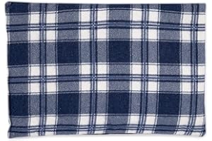 GIRAFFENLAND Cuscino termico - semi di uva - flanella, blu a quadri - 30x20cm - Terapia caldo e freddo - Microonde, forno e frigorifero