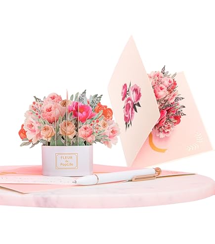 Handmade 3D Cherry Blossom Pop Up Card - Pink Floral Greeting Card For Wedding, Anniversary, Valentine's, Birthday 6 thumbnail image