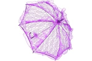 Voluxe Ombrelle en dentelle pour décoration de mariage et photographie - Parapluie en dentelle pour concerts pour décorations de fête pour mariages