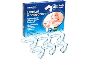 Runesol Mouth Guard for Grinding Teeth, 6 x Mixed, Gum Shield for Teeth Grinding, Bruxism Mouthguard, Night Tooth Guard for Adults, Stop Grinding Dental Protector, Class 1 Medical Device UKCA CE