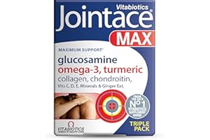 Jointace Max by Vitabiotics - Maximum Bone & Cartilage Support - Includes Turmeric, Glucosamine & Chondroitin, Omega-3, Ginger & Collagen