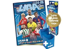 UTOPIA GOODS Panini Cromos Liga Este 24/25 - Packs con Diferentes Versiones del Producto y Regalo de Cajita para Cromos Surtidos - Cartas de Futbol (No Adrenalyn 2023 2024, ni Eurocopa) (Álbum+16 sobres)