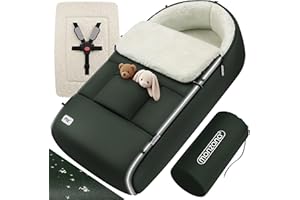MONZANA® Chancelière Universelle pour bébé Vert chancelière pour Poussette Cosy bébé siège Auto Couchage imperméable Hiver