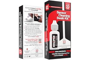 PHOTOGRAPHIC SOLUTIONS Sensor Cleaning Swab Kit - Optic Cleaning Solution (0.5oz/15ml) + Type-4 Sensor Swab Ultra 33mm (Pack of 6) - for Medium Format CMOS and CCD Sensors - Dust & Oil Remover