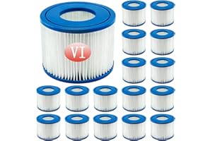 Denkmsd Filterkartuschen VI für Bestway Pool Filter, Filter Cartridge VI für Miami, Vegas, Monaco, Ersatzfilter für Bestway Spa 58323 (16 Stück)