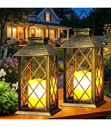 Joysing Lanterne Solari da Esterno 2 Pezzi Lanterne Solari da Giardino, LED Lanterne di Colibrí IP44 Impermeabile Lampade Solare da Esterno per Patio Terrazza Cortile Decorazioni