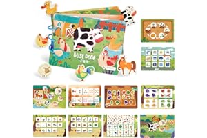 Kevsuvqin Montessori Quiet Book, Busy Book Livre Occupé Éducatif Puzzle Sensoriel Cahier d'activité pour Les Enfants de 3 à 6 Ans Motricité Fine Jouet Educatif
