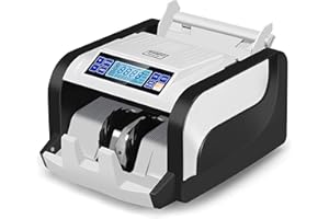 BisBro Technology Professional BB-2608 Counting Machine | Detects Counterfeit Immediately | Fast Money Detector | Counts Safely 1000 Banknotes in Minutes | Euro | US Dollar | Pounds