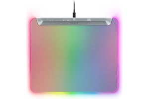 Razer Firefly V2 Pro Phantom White - Alfombrilla para ratón Gaming Totalmente iluminada RGB - Superficie microtexturizada - Base Antideslizante - USB-Hub - 360 x 278 mm | Edición Phantom White