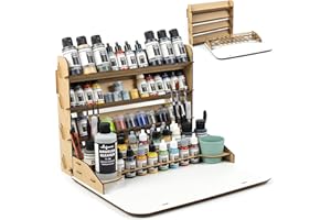 PROSCALE Paint Station postazione Lavoro modellismo. Porta Colori acrilici per modellismo Postazione Pittura per Bottiglie Colori Vallejo per Miniature modellismo Warhammer (Gruppo A)